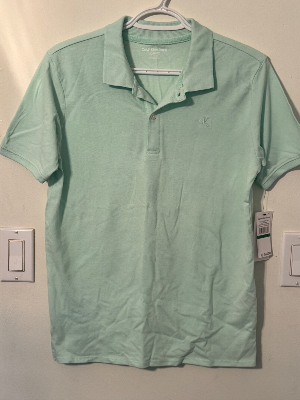 Calvin Klein Jeans Light Mint Green Polo Shirt